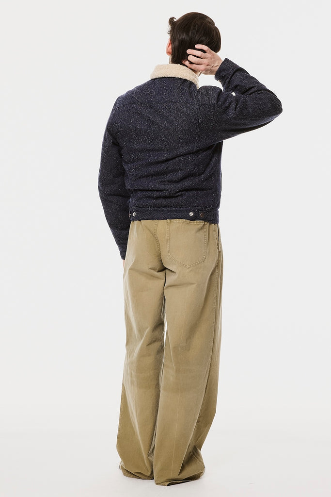 ACCORDION TUCK WORK PANTS - OLIVE / M26H9PL008-MASU Official Online Store