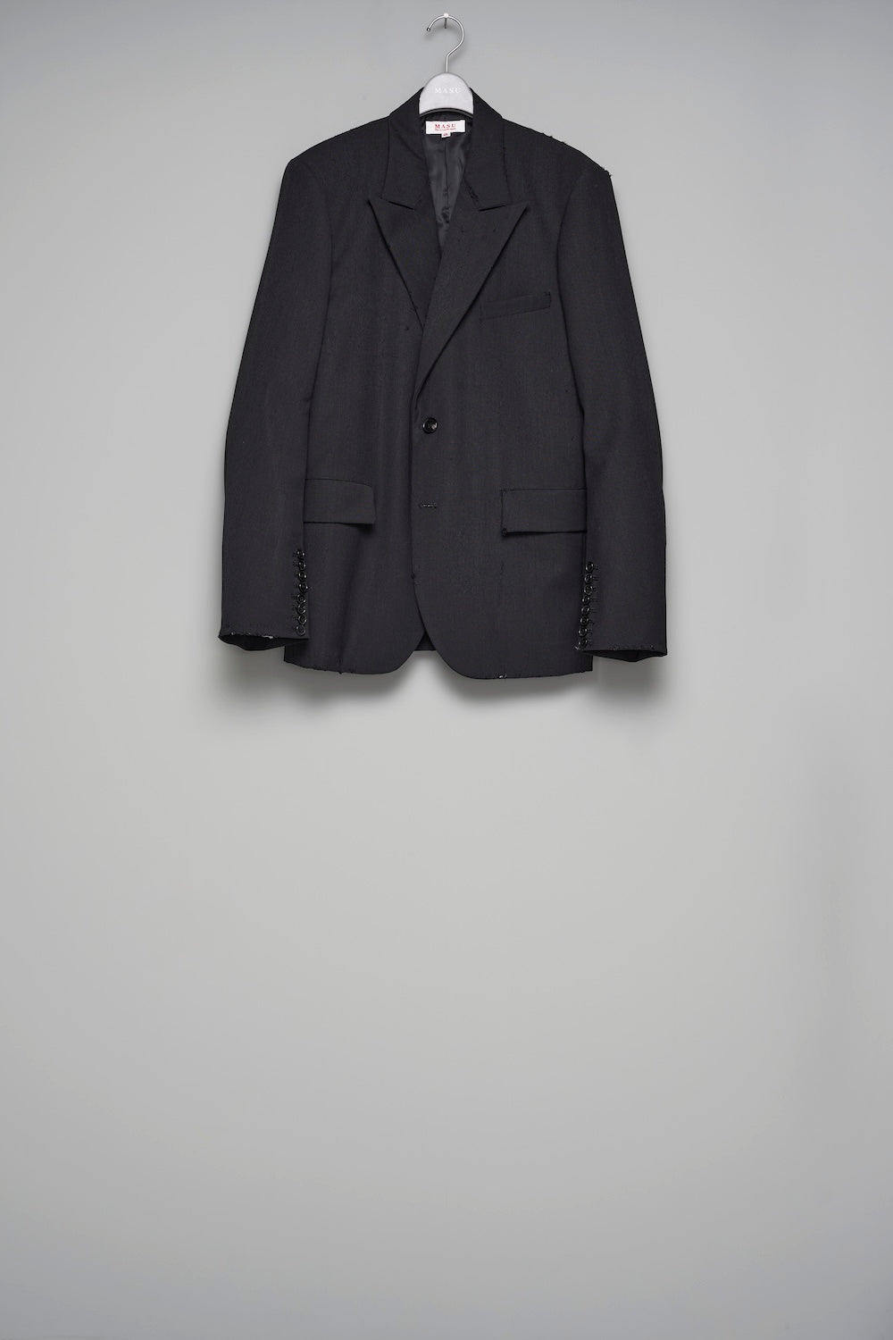 Aged Canvas Tailored Jacket - Black Ebony - MASU– MASU Official