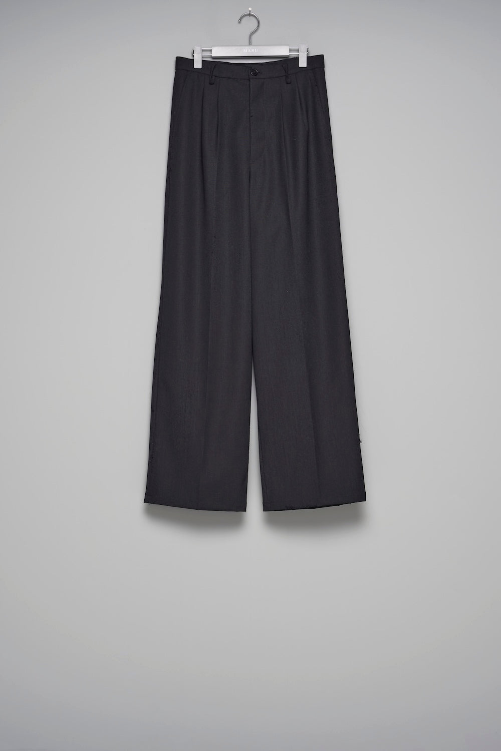 Aged Canvas Wide Trousers - Black Ebony - MASU– MASU Official