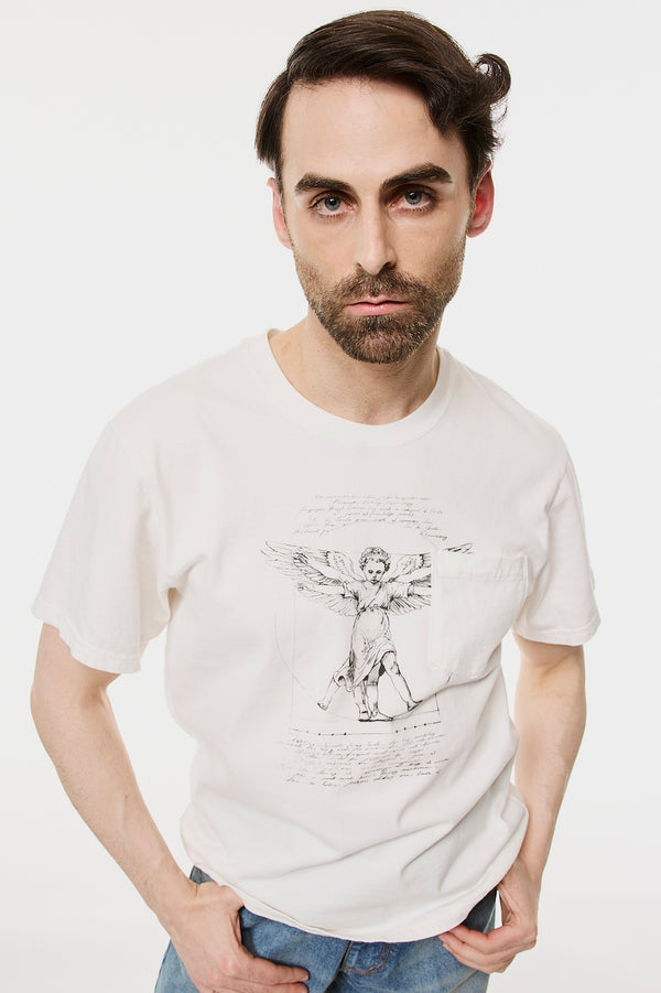 ANGEL DIAGRAM POCKET T-SHIRT - WHITE / M26H9CS001-MASU Official Online Store