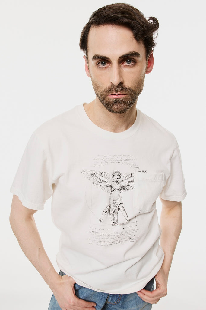 ANGEL DIAGRAM POCKET T-SHIRT - WHITE / M26H9CS001-MASU Official Online Store