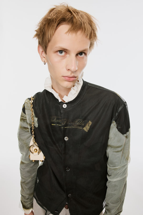 BLURRED ANGEL CARDIGAN - BLACK / M26U6CS007-MASU Official Online Store