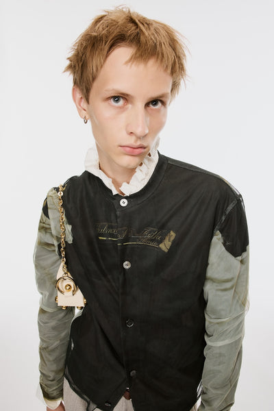 BLURRED ANGEL CARDIGAN - BLACK / M26U6CS007-MASU Official Online Store