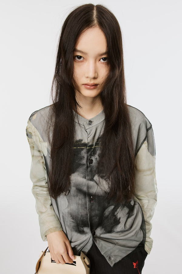 BLURRED ANGEL CARDIGAN - WHITE / M26U6CS007-MASU Official Online Store