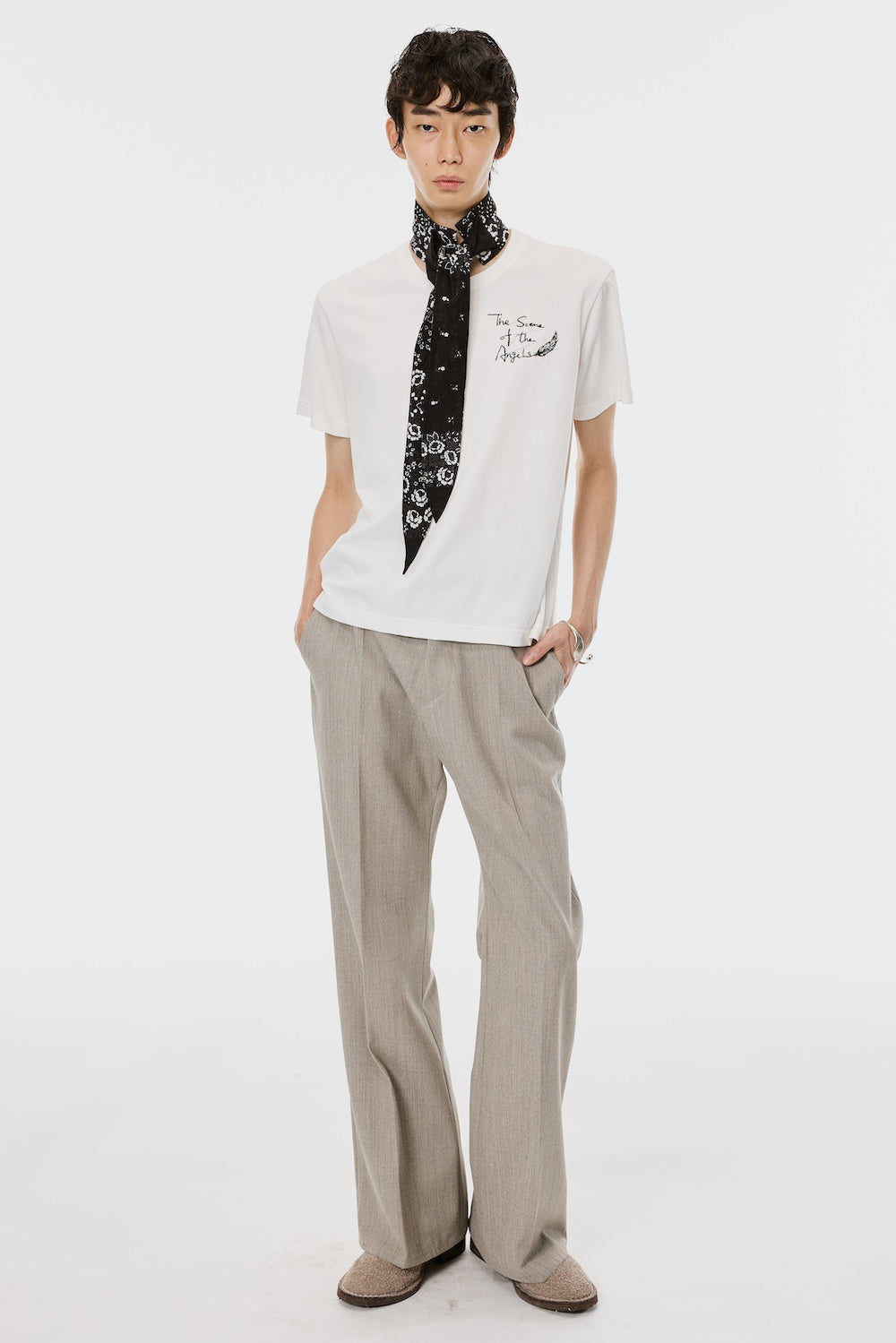 Canvas Flare Trousers - White Birch - MASU– MASU Official Online Store
