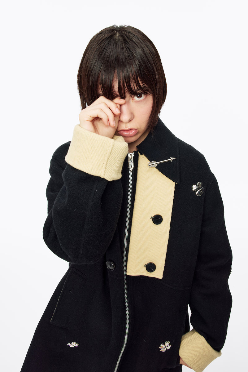 Clover Zip-Up Coat - Black - MASU– MASU Official Online Store