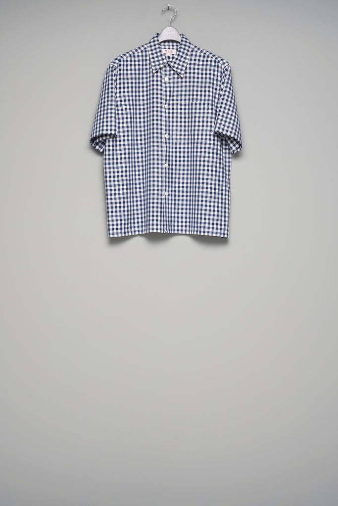 SPARKLING PLAID HALF SLEEVE SHIRT - BLUE / M26U6SH003-MASU Official Online Store