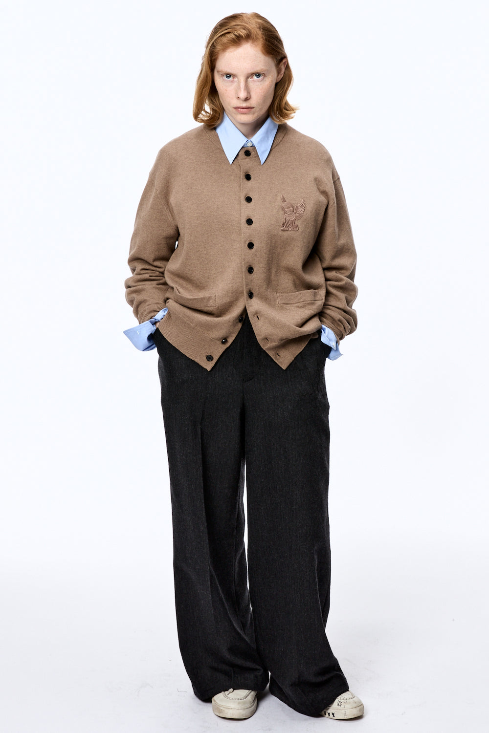 Initial Wide Trousers - Gray - MASU– MASU Official Online Store