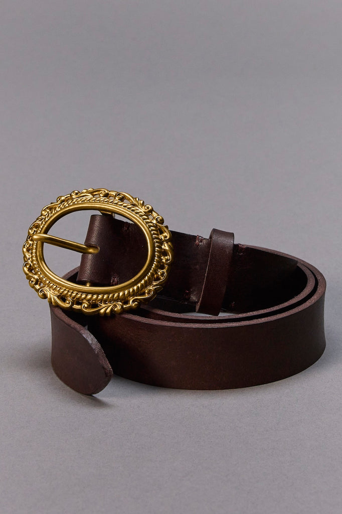 LOST CAMEO LEATHER BELT - BROWN / M26H9OJ005-MASU Official Online Store