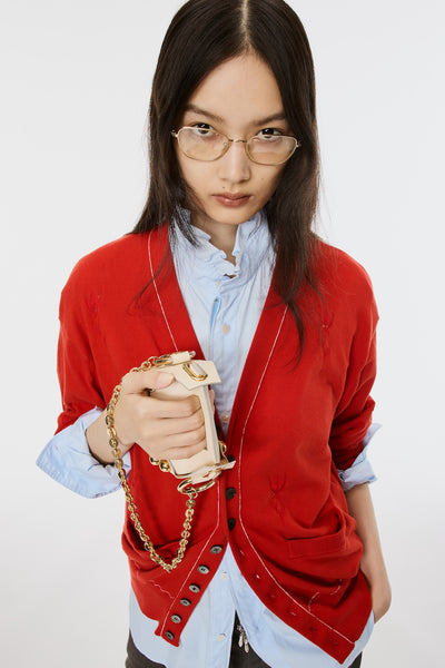 MB 10 BUTTONS CARDIGAN - RED / B26U6KN001-MASU Official Online Store