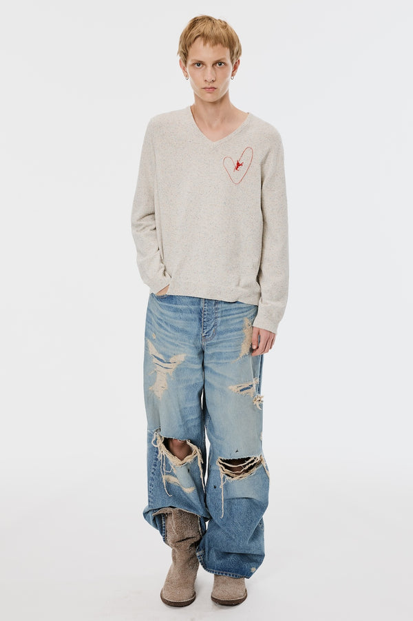 MB BAGGY JEANS ANGEL DAMAGE - INDIGO / B26U6PL003-MASU Official Online Store