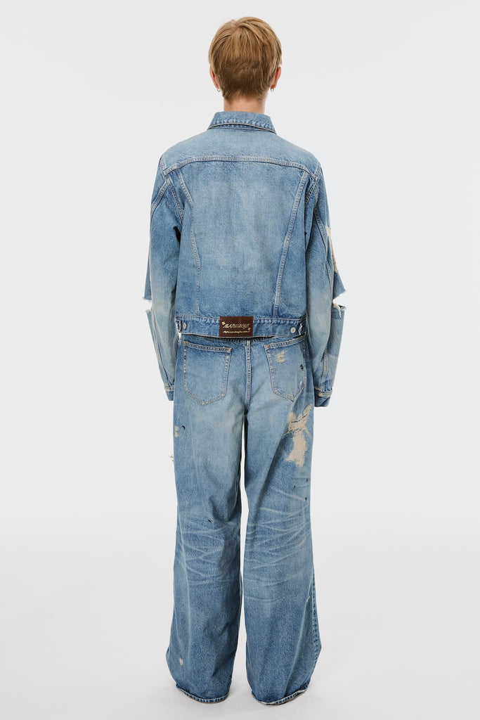 MB ZIP-UP DENIM JAKCET ANGEL DAMAGE - INDIGO / B26U6BL003-MASU Official Online Store