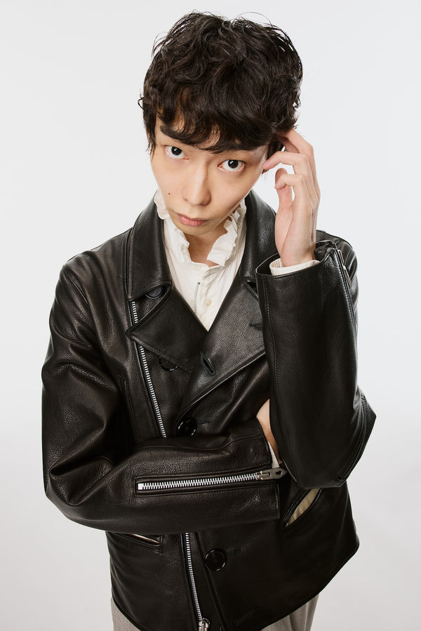 MOTORCYCLE LEATHER JACKET - BLACK / M26U6BL001-MASU Official Online Store