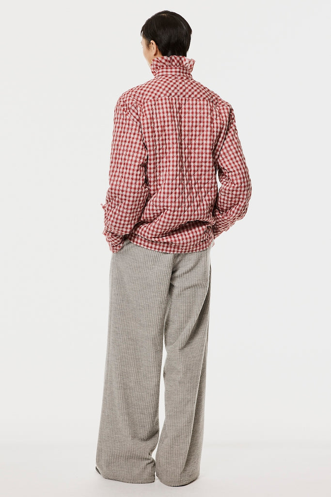 PRINCE PUFFER PLAID SHIRT - RED / M26H9SL004-MASU Official Online Store