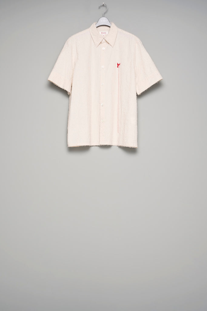 SHAGGY STRIPE HALF SLEEVE SHIRT - ECRU / M26U6SH004-MASU Official Online Store
