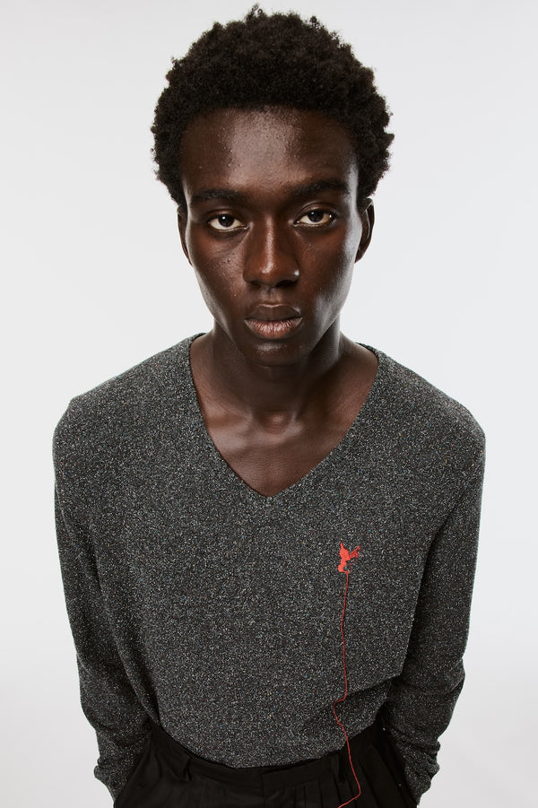SILK NEP SWEATER - BLACK / M26U6KN002-MASU Official Online Store