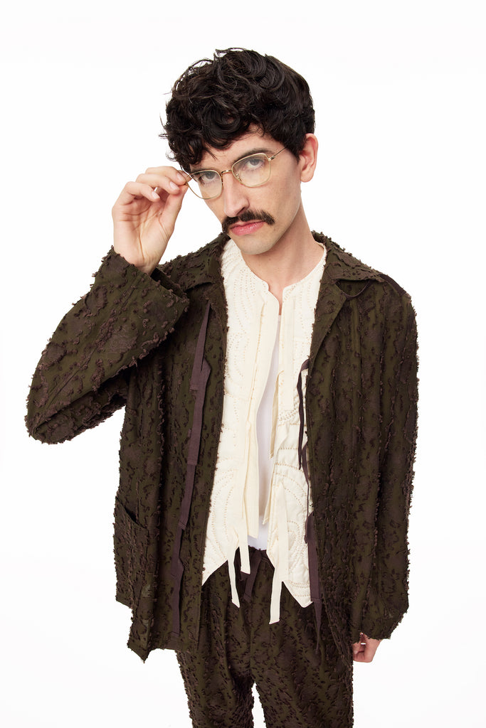 VICK CAMO RIBBON SHIRT - BROWN / M25F9SL003-MASU Official Online Store