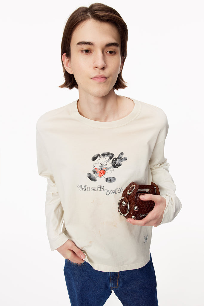 WASTED VICK LONG SLEEVE T-SHIRT - WHITE / M25F9CS011-MASU Official Online Store