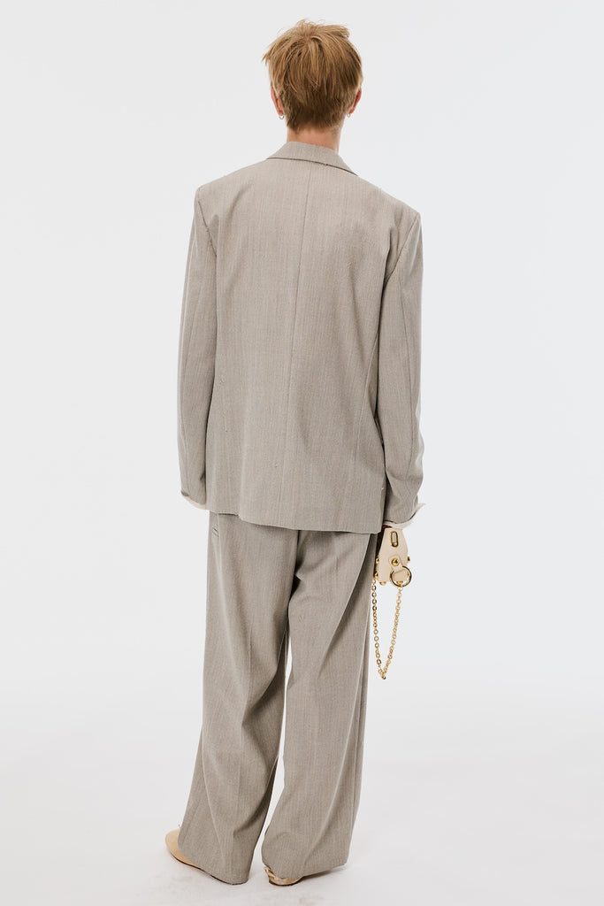 AGED CANVAS WIDE TROUSERS - WHITE BIRCH / M26U6PL002-MASU Official Online Store