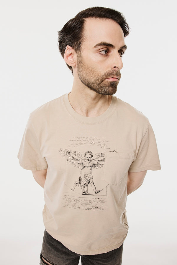 ANGEL DIAGRAM POCKET T-SHIRT - BEIGE / M26H9CS001-MASU Official Online Store