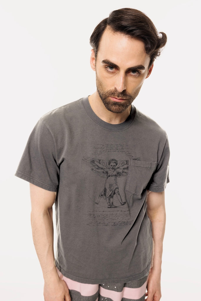 ANGEL DIAGRAM POCKET T-SHIRT - BLACK / M26H9CS001-MASU Official Online Store