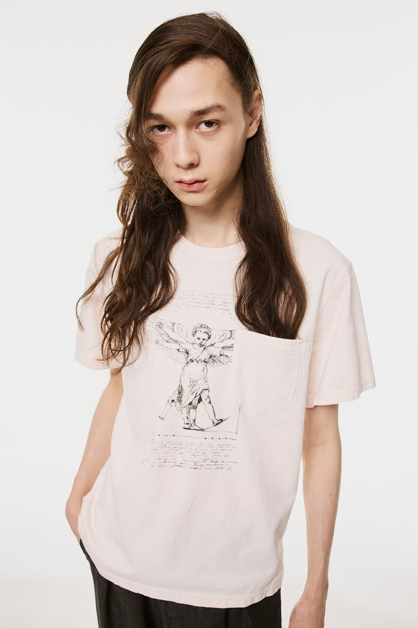 ANGEL DIAGRAM POCKET T-SHIRT - PINK / M26H9CS001-MASU Official Online Store