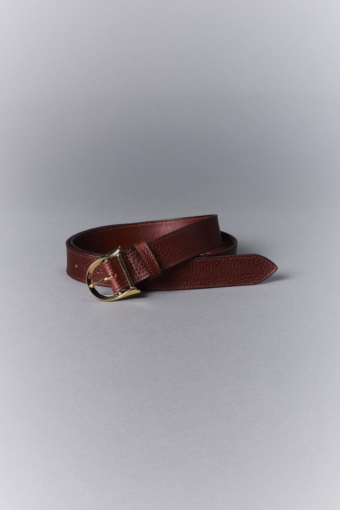 ARROW BUCKLE LEATHER BELT - CHOCOLATE / M26U6OJ014-MASU Official Online Store