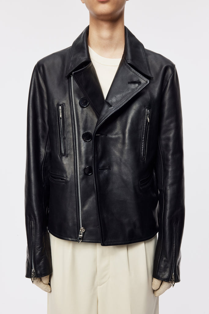 CLASSIC MOTORCYCLE LEATHER JACKET - BLACK / M25F9BL002-MASU Official Online Store