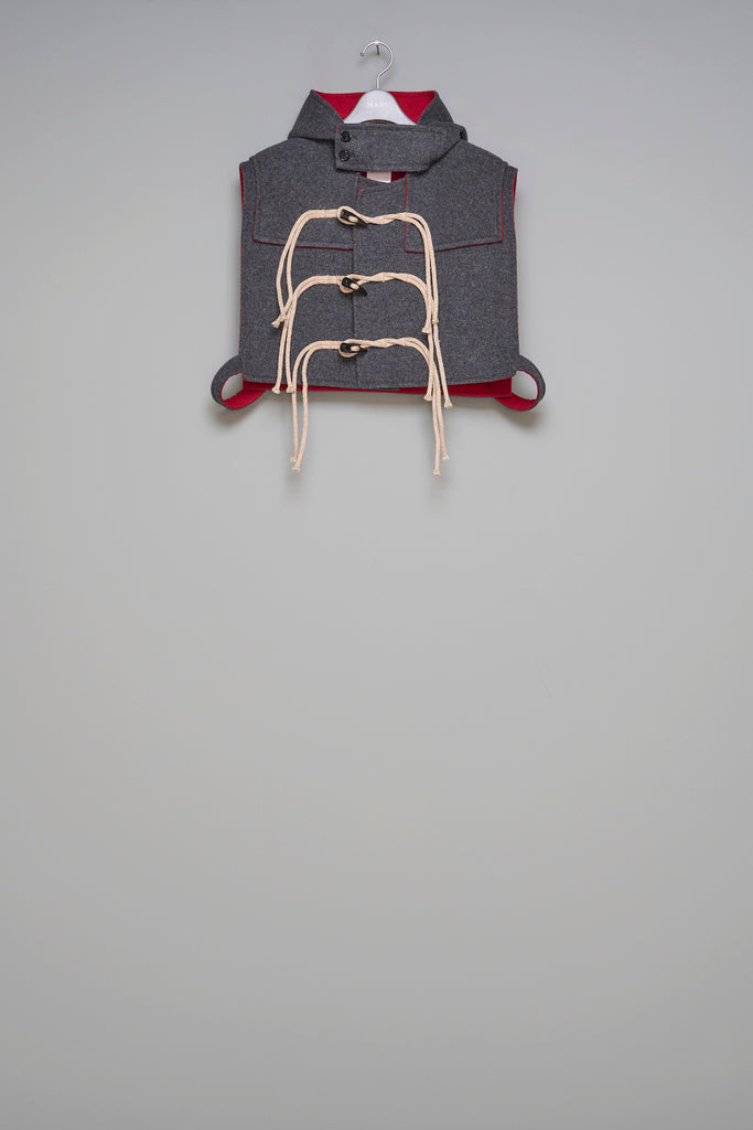 DUFFLE VEST - GRAY / M25F9VT001-MASU Official Online Store