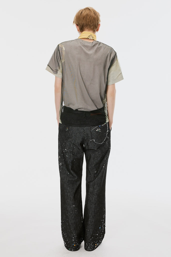 GA**XY PIQUE WORK TROUSERS - BLACK / M26U6PL011-MASU Official Online Store