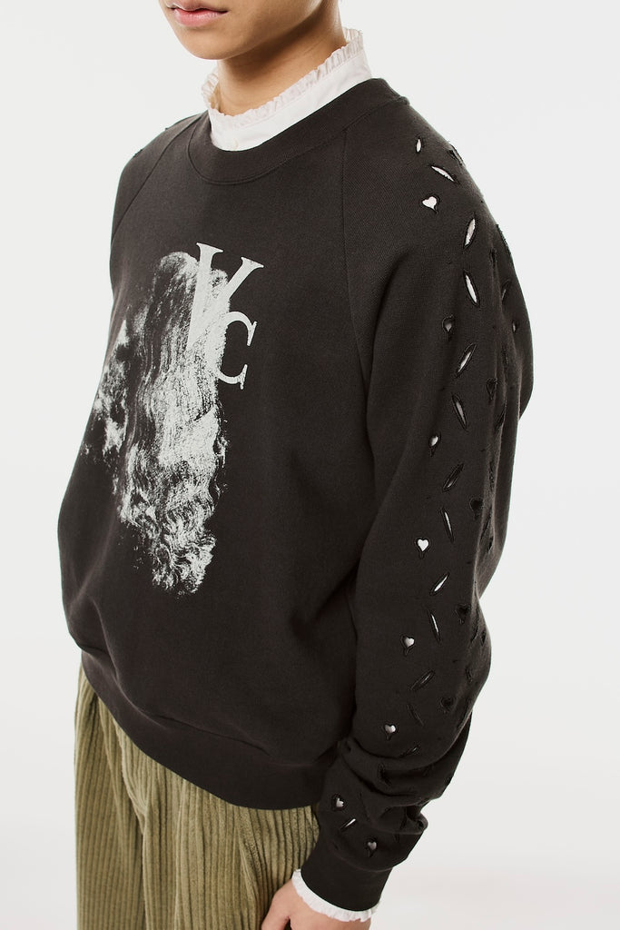 HEART HOLE VC SWEATSHIRT - BLACK / M26H9CS009-MASU Official Online Store