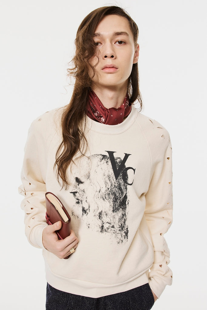 HEART HOLE VC SWEATSHIRT - IVORY / M26H9CS009-MASU Official Online Store