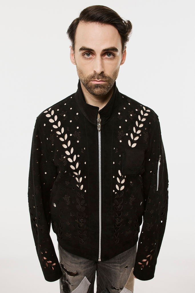 IVY HOLE LEATHER FLIGHT JACKET - BLACK / M26H9BL005-MASU Official Online Store