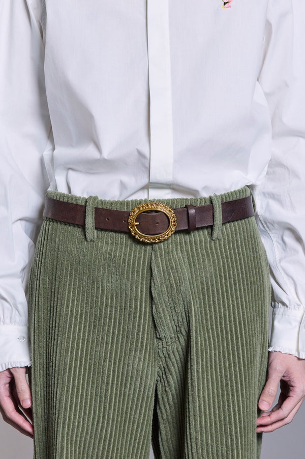 LOST CAMEO LEATHER BELT - BROWN / M26H9OJ005-MASU Official Online Store