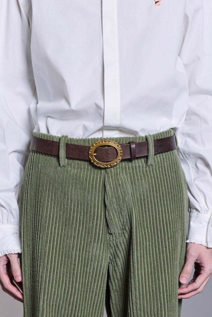 LOST CAMEO LEATHER BELT - BROWN / M26H9OJ005-MASU Official Online Store