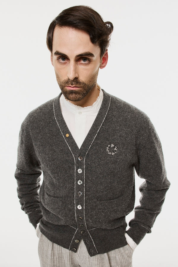 MB 10 BUTTON CARDIGAN - CHARCOAL / B26H9KN001-MASU Official Online Store