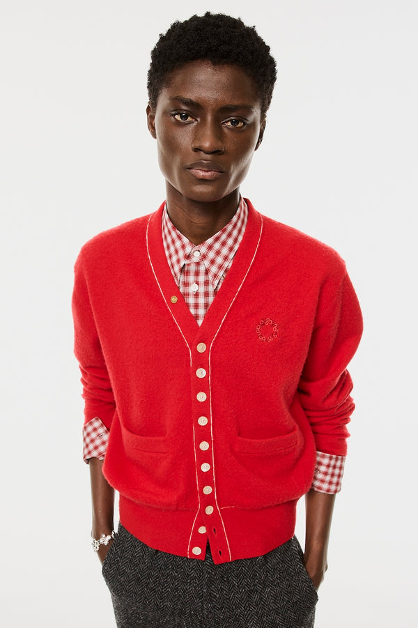 MB 10 BUTTON CARDIGAN - RED / B26H9KN001-MASU Official Online Store
