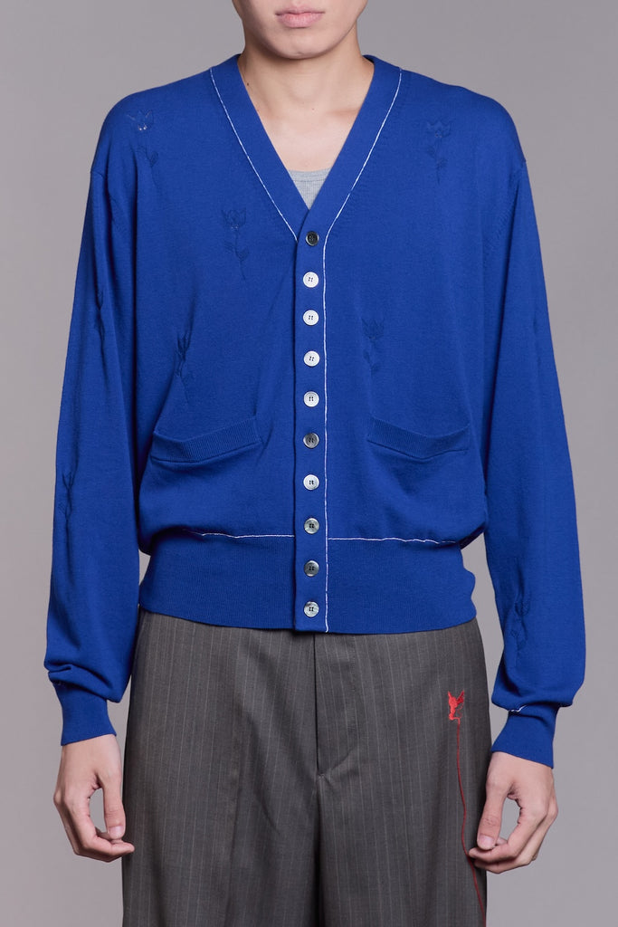 MB 10 BUTTONS CARDIGAN - BLUE / B26U6KN001-MASU Official Online Store