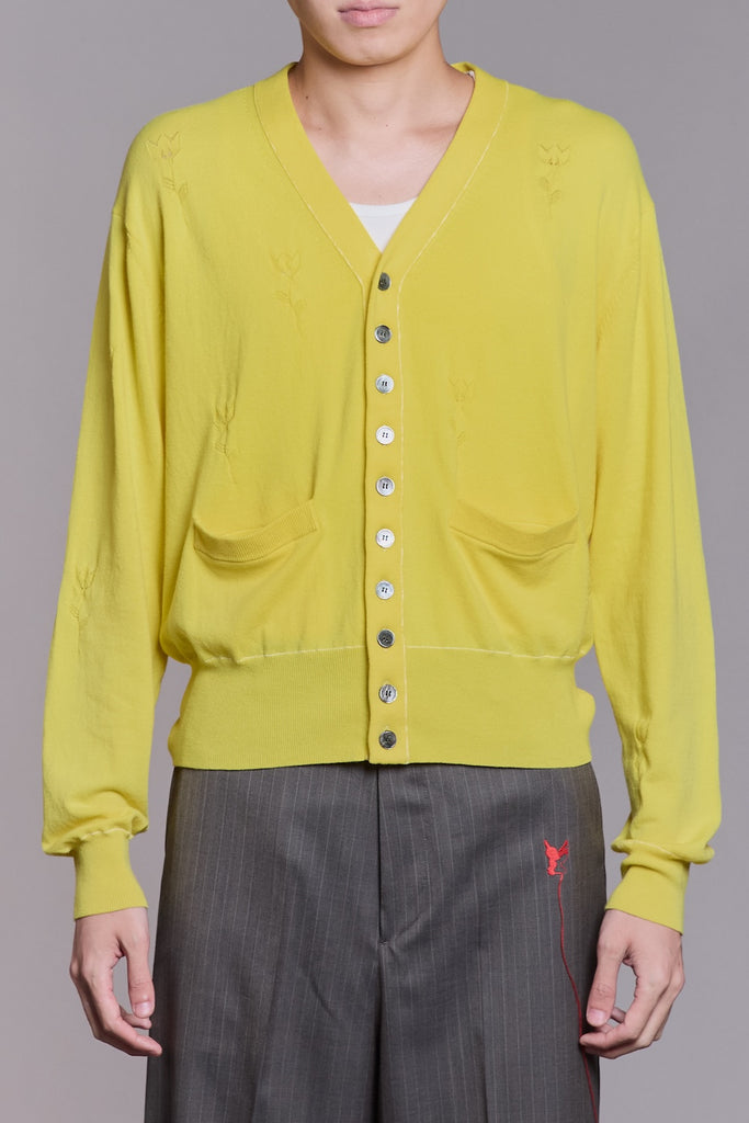 MB 10 BUTTONS CARDIGAN - LEMON / B26U6KN001-MASU Official Online Store