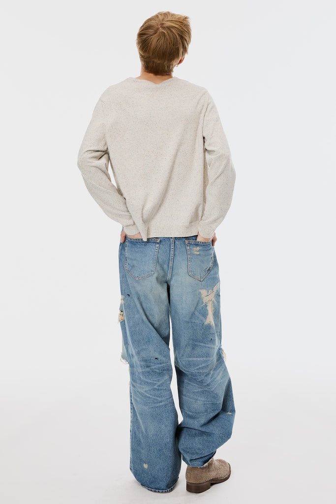 MB BAGGY JEANS ANGEL DAMAGE - INDIGO / B26U6PL003-MASU Official Online Store