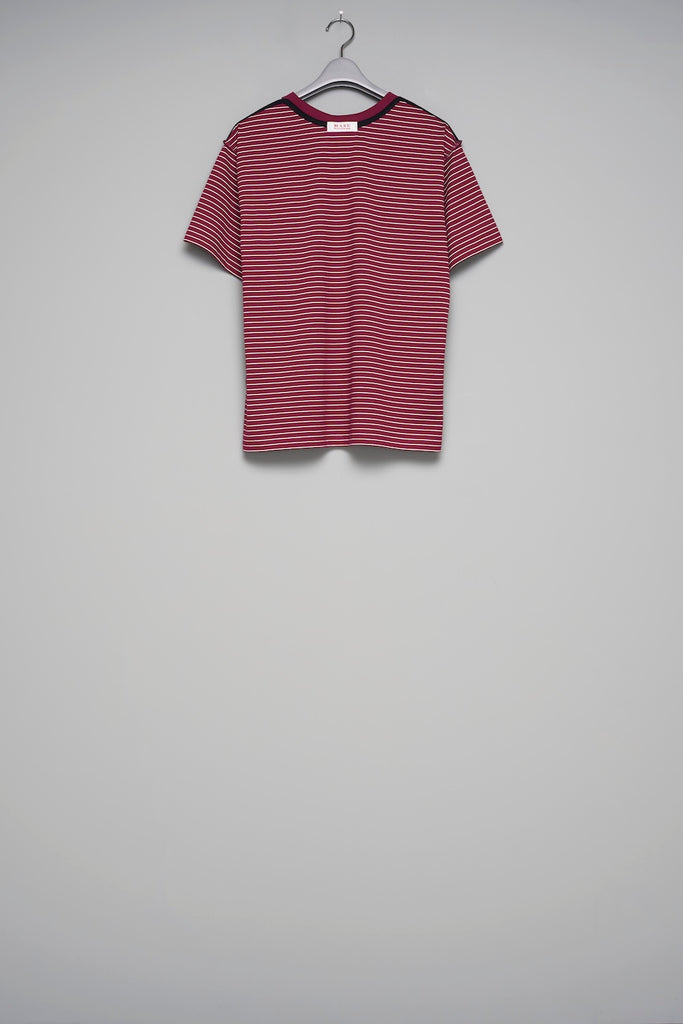 OPPOSITE STRIPE T-SHIRT - WINE RED / M26U6CS008-MASU Official Online Store