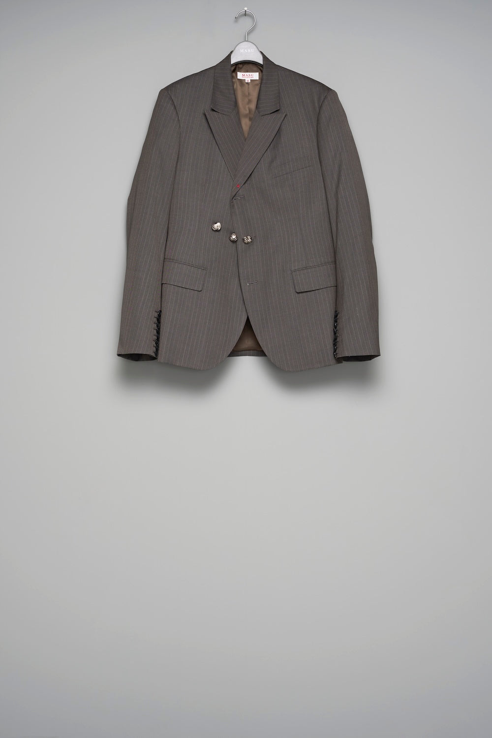 Red Bar Tack Tailored Jacket - Stone Gray - MASU– MASU Official