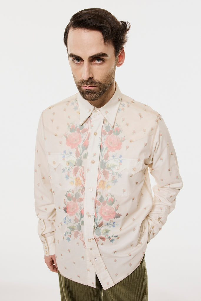 ROCOCO LAYERED WESTERN SHIRT - IVORY / M26H9SL003-MASU Official Online Store