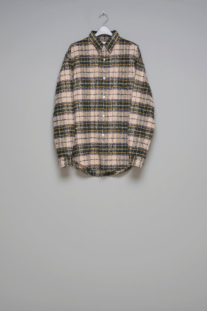 SHAGGY PLAID SHIRT - CREAM / M25F9SL006-MASU Official Online Store