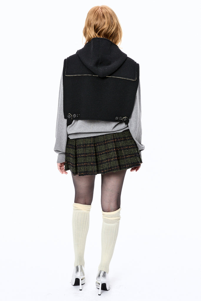 SHAGGY PLAID SKIRT - GREEN / M25F9OJ005-MASU Official Online Store
