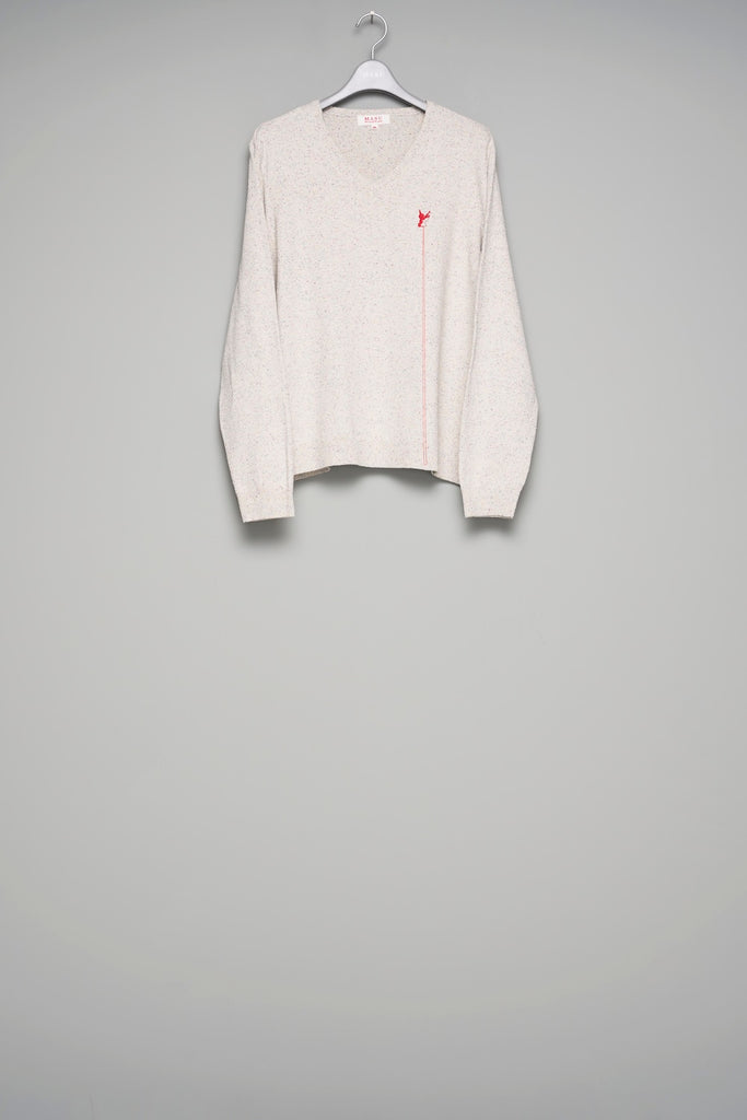 SILK NEP SWEATER - WHITE / M26U6KN002-MASU Official Online Store