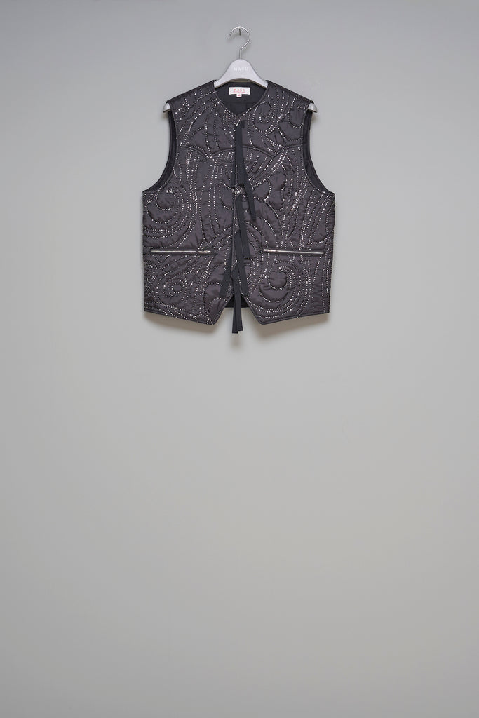SPRKLING PLANET PADDED VEST - BLACK / M25F9VT002-MASU Official Online Store