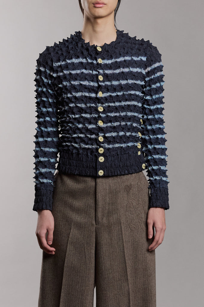 最終値下げMASU 2025SS スパイキー ポップコーン カーディガン 46 最終値下げMASU 2025SS スパイキー ポップコーン カーディガン