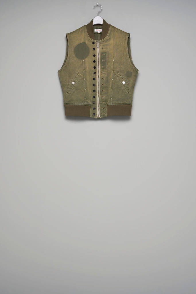 VICTORIAN BOMBER VEST - SAGE GREEN / M26U6VT001-MASU Official Online Store