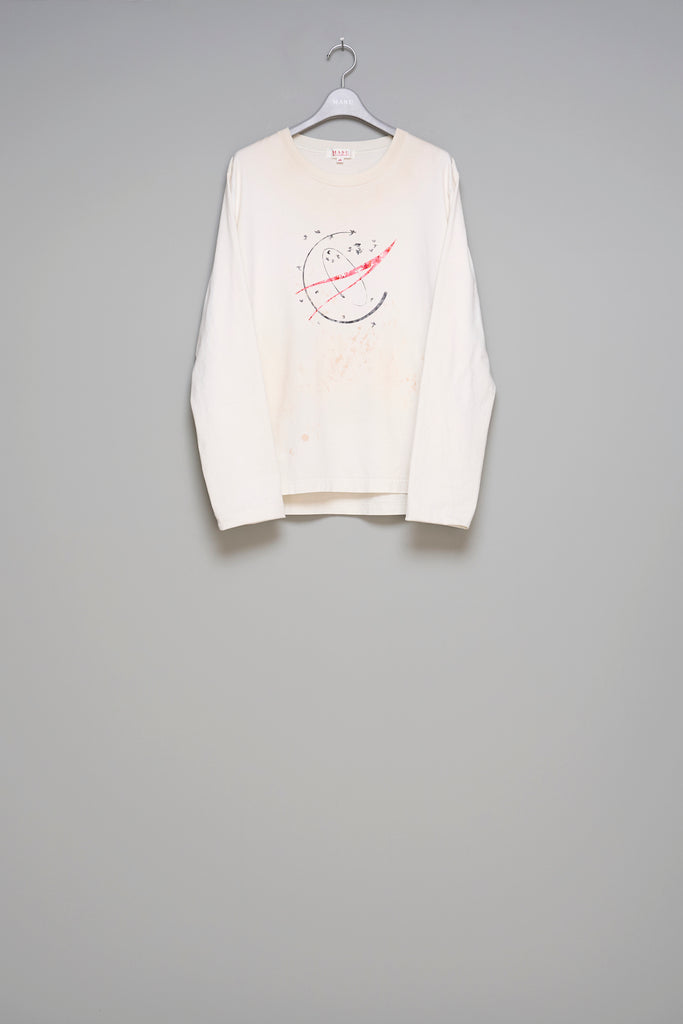 WASTED EXPLORER CREW LONG SLEEVE T-SHIRT - WHITE / M25F9CS009-MASU Official Online Store